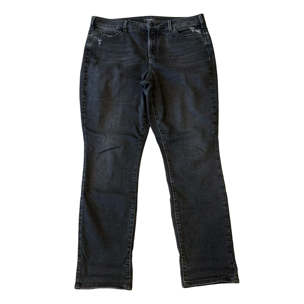 NYDJ Women's Alina Skinny Jeans Black Gray Wash Size 14